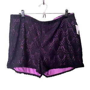 Nicole‎ Miller Hyacinth Violet/Black Shorts